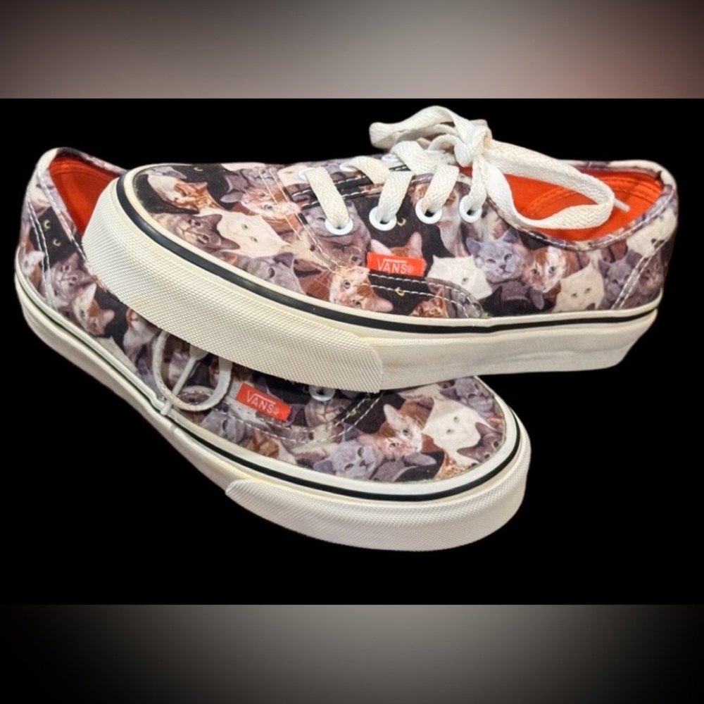 Rare Special Edition Cat Print ASPCA Van Shoes Women’s 5.5 Mens 4